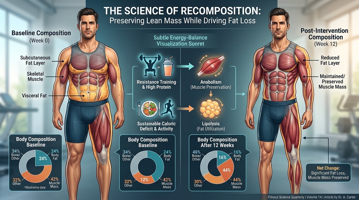 Sustainable Fat Loss Physiology: Caloric Deficit, Muscle Preservation & Leptin Science guide by Kartikeyan Sahani, Healthy Spin Journal